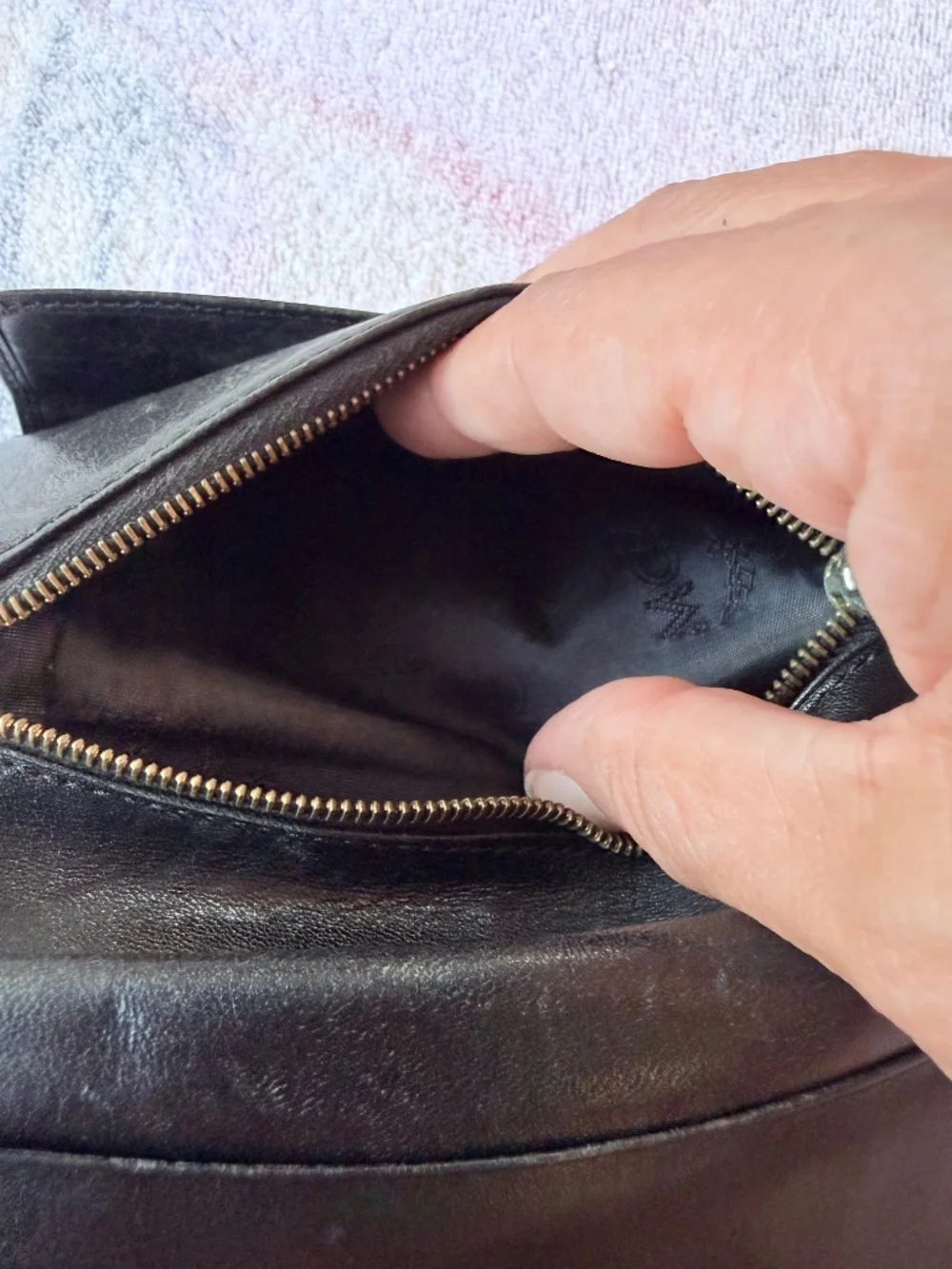 MCM Visetos Monogram Compact Folding Wallet-Black Coated Canvas